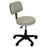 Ultra Comfort Stool with Back Rest, Pneumatic Height Adjustment