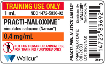 Practi-Naloxone™ Peel-N-Stick Labels (for training)