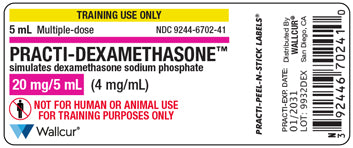 Practi-Dexamethasone™ Peel-N-Stick Labels (for training)