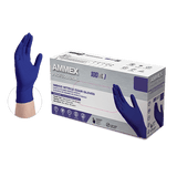 Nitrile Gloves, Disposable, Exam Grade, Indigo, Powder Free, Smooth, Polymer Coated, 100/bx, 10bx/cs