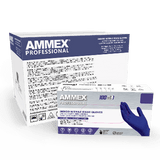 Nitrile Gloves, Disposable, Exam Grade, Indigo, Powder Free, Smooth, Polymer Coated, 100/bx, 10bx/cs