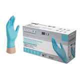 Nitrile Gloves, Disposable, Exam Grade, Blue, Powder Free, Smooth, Polymer Coated, 100/bx, 10bx/cs