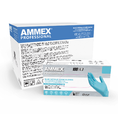 Nitrile Gloves, Disposable, Exam Grade, Blue, Powder Free, Smooth, Polymer Coated, 100/bx, 10bx/cs