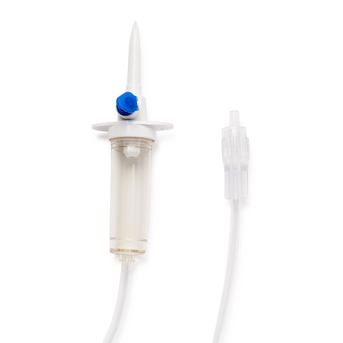 Medline Secondary IV Administration Set with Hanger, 15 Drops/mL, 40"