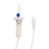 Medline Secondary IV Administration Set with Hanger, 15 Drops/mL, 40"