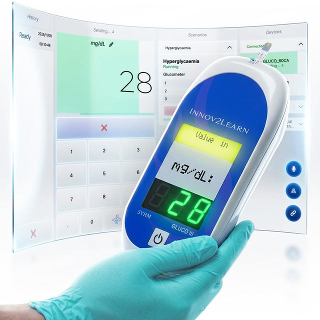 Gluco3 product image for healthcare simulation training