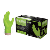 Gloveworks Green Raised Diamond Texture Nitrile Disposable Gloves