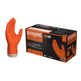 Gloveworks Orange Raised Diamond Texture Nitrile Disposable Gloves