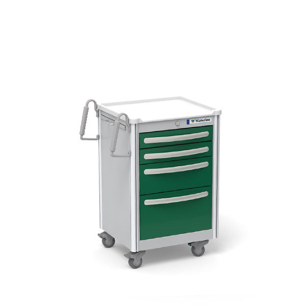 4-Drawer Junior Short Aluminum Bedside Cart