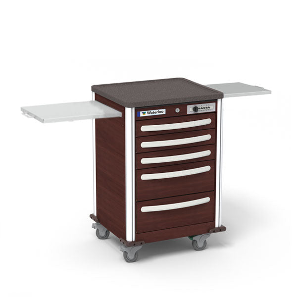 5-Drawer Junior Short Aluminum  Bedside Cart