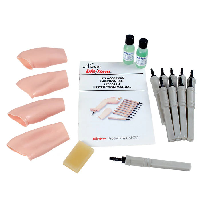 Intraosseous Leg Replacement Skin (Pkg. of 4) and Bones (Pkg. of 10)