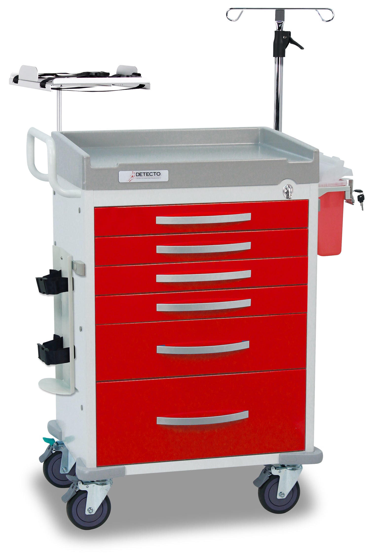 Loaded Rescue Series ER Medical Cart, 6 Red Drawers – Anchor Simulation