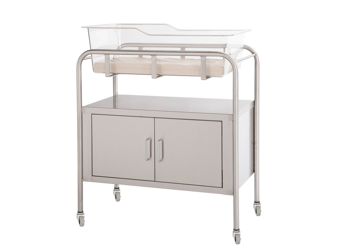 Bassinet with Two Door Storage and Shelf