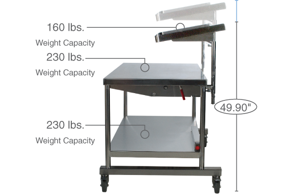 CDS-3072 Space Station Two Tier Back Table