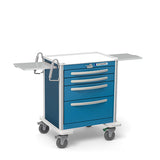 4-Drawer Short Aluminum Emergency Cart