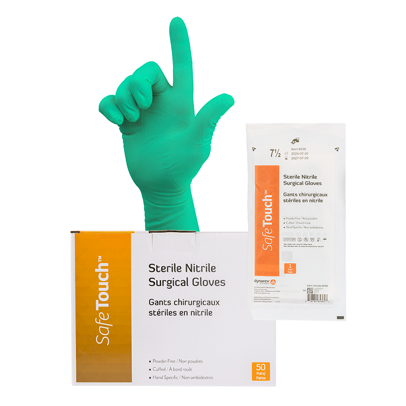 Sterile Nitrile Surgical Gloves, Powder-Free