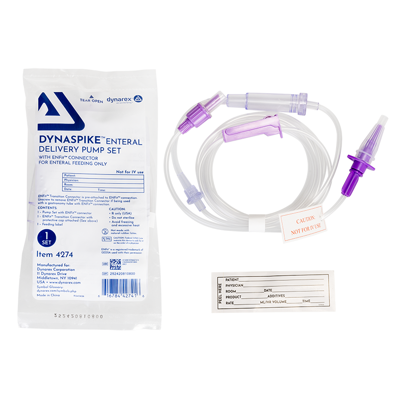 DynaSpike Enteral Delivery Pump Set with ENFit connector