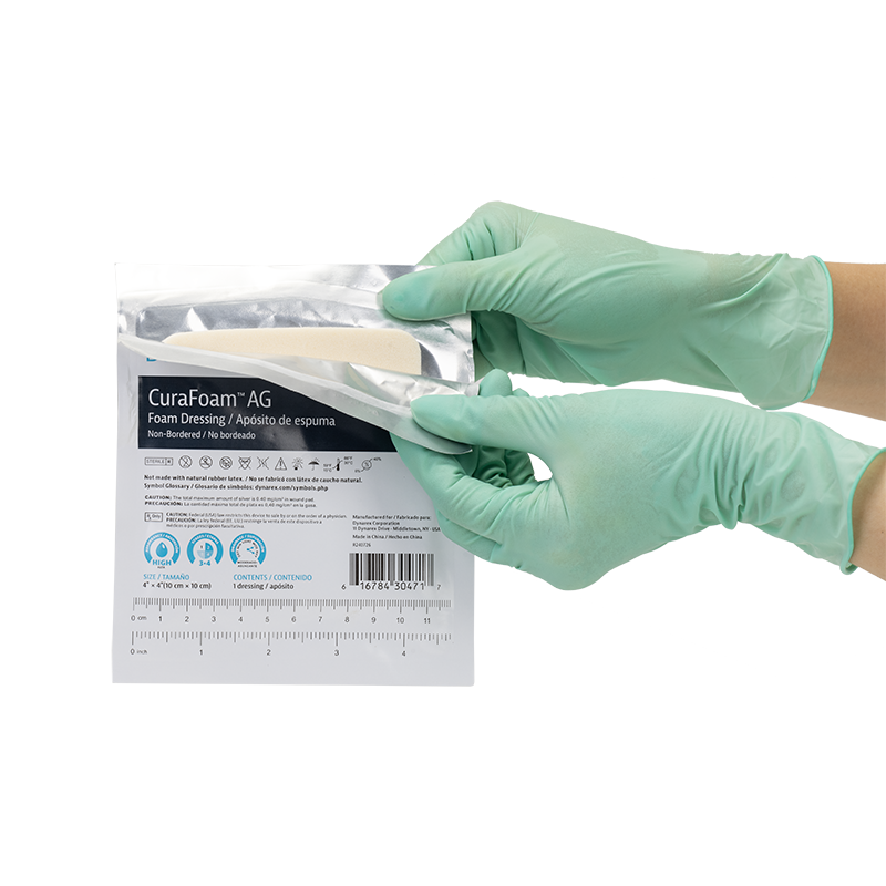 CuraFoam™ AG Foam Dressing - 4"x4"