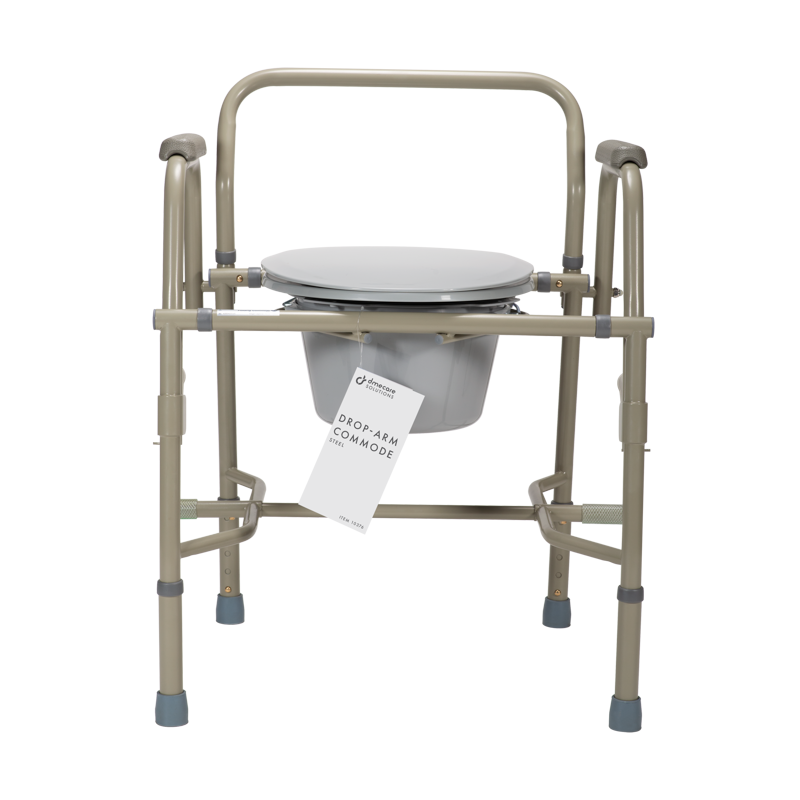 Drop-Arm Commode