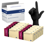 Safe-Touch Black Nitrile Exam Gloves, Powder-Free