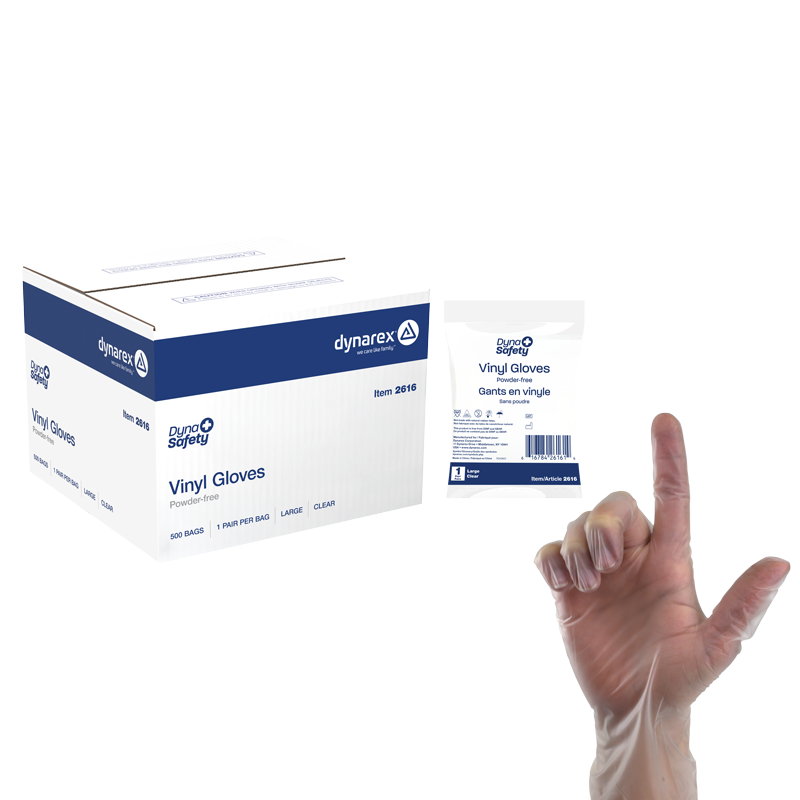 Vinyl Gloves in a Bag, Powder-Free