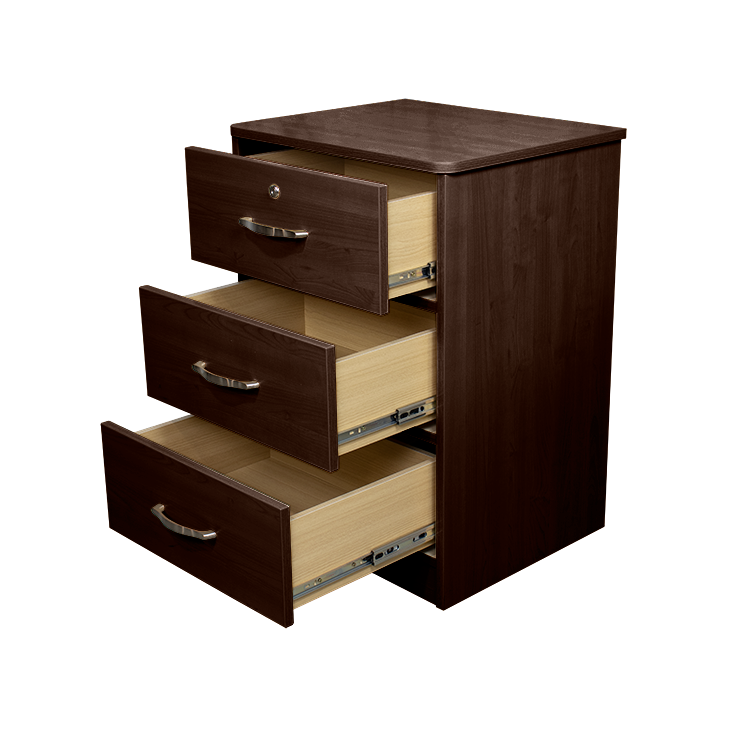 Furniture Three Drawer Nightstand