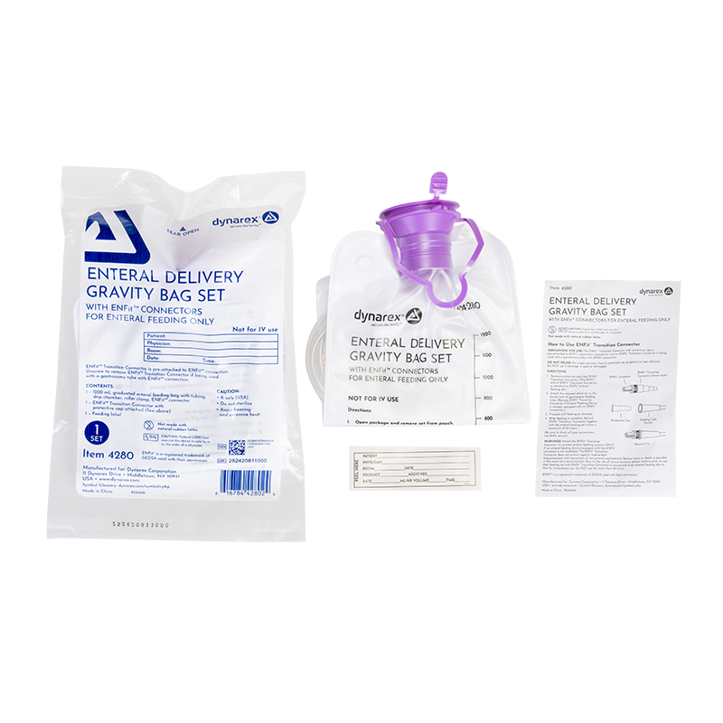 Enteral Delivery Gravity Bag Set with ENFit connector