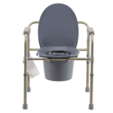 Elongated Folding Bedside Commode