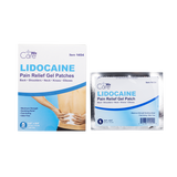 Lidocaine Pain Relief Gel Patches - Back/Shoulders/Neck/Knees/Elbows - 3.9 x 5.5in