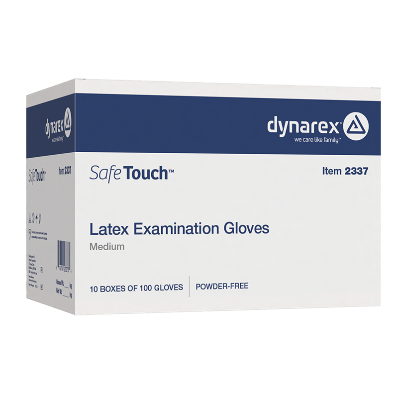 Safe-Touch Latex Exam Gloves, Powder-Free