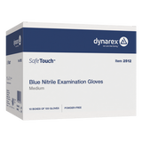 Safe-Touch Blue Nitrile Exam Gloves, Powder-Free