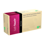 Safe-Touch Black Nitrile Exam Gloves, Powder-Free