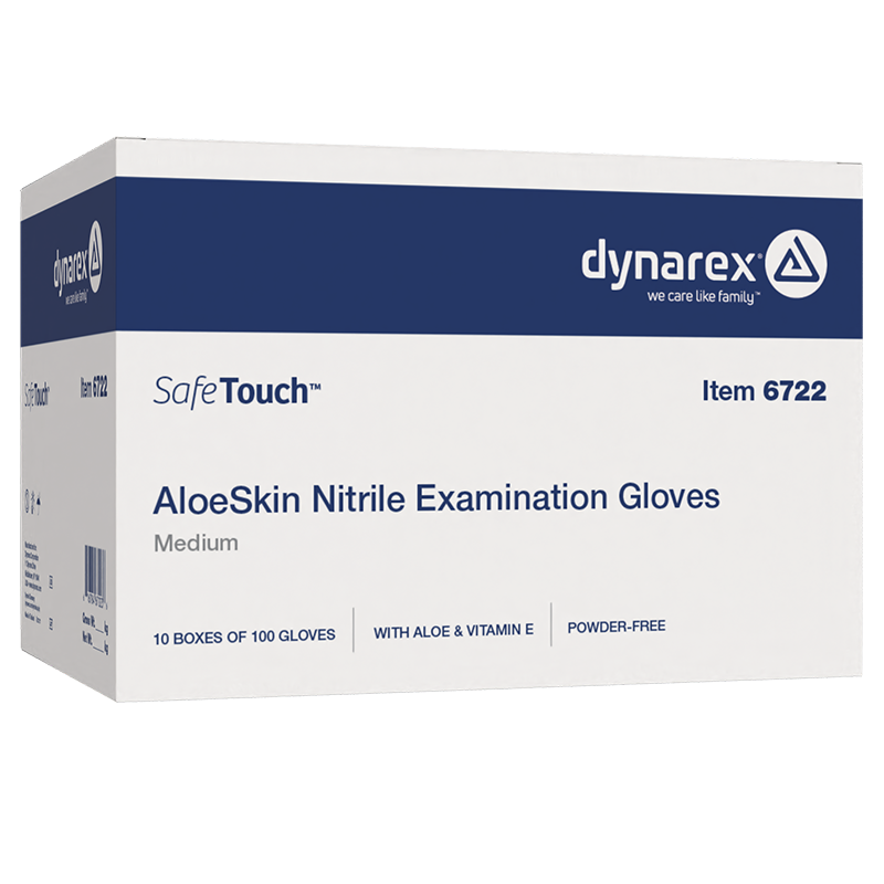 AloeSkin Nitrile Exam Gloves with Aloe, Powder-Free