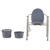 Elongated Folding Bedside Commode