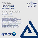 Lidocaine Pain Relief Gel Patches - Back/Shoulders/Neck/Knees/Elbows - 3.9 x 5.5in