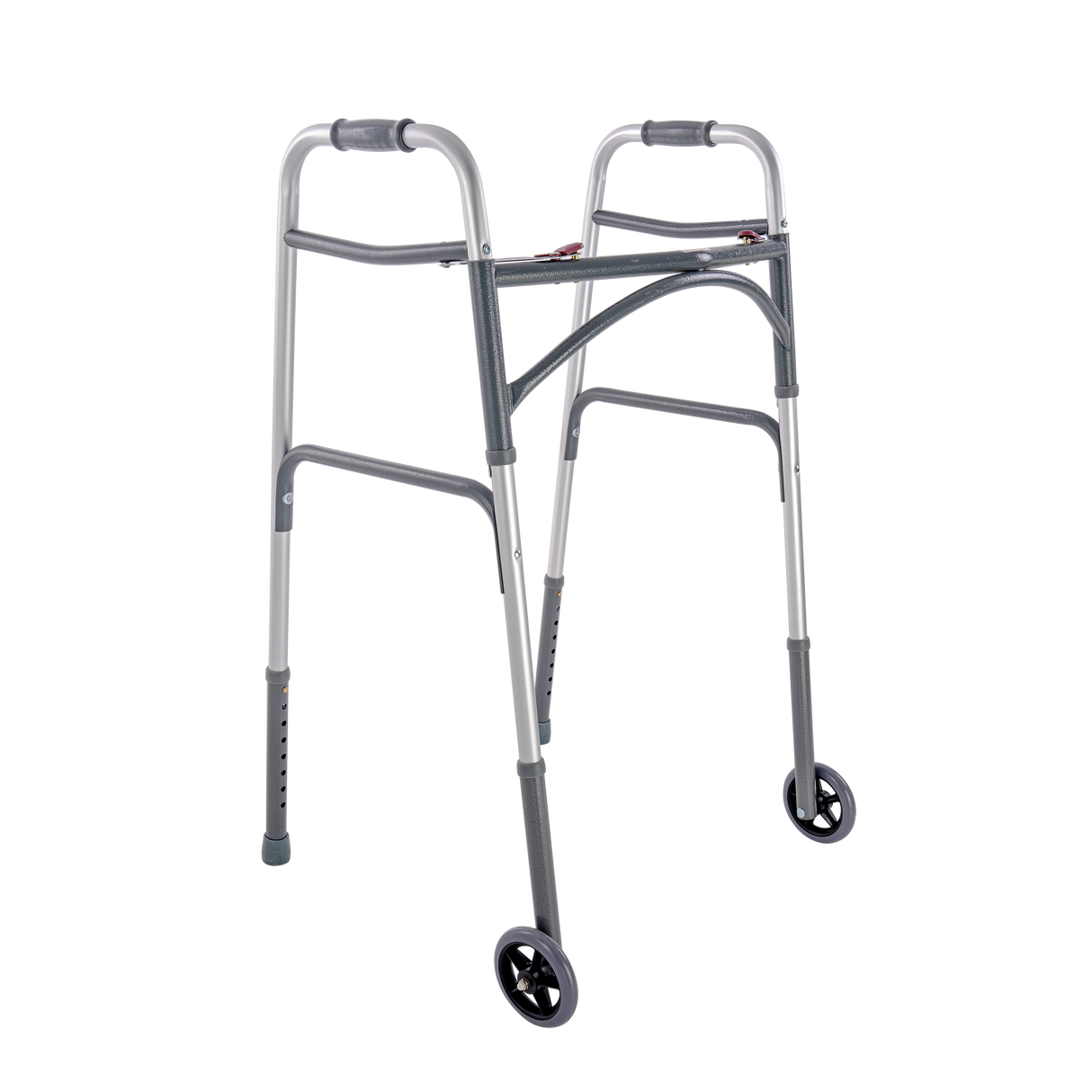 Bariatric Dual Release Folding Walker with Wheels