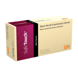 Safe-Touch Black Nitrile Exam Gloves, Powder-Free