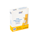 Sheer Plastic Adhesive Bandages — Sterile