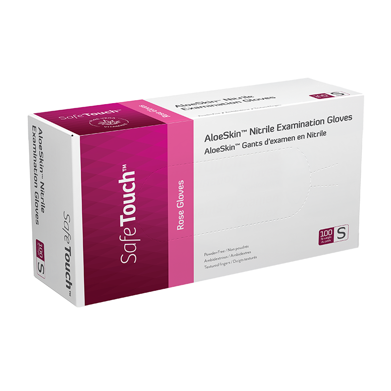 AloeSkin Nitrile Exam Gloves with Aloe, Powder-Free