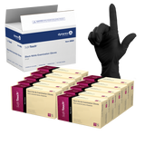 Safe-Touch Black Nitrile Exam Gloves, Powder-Free