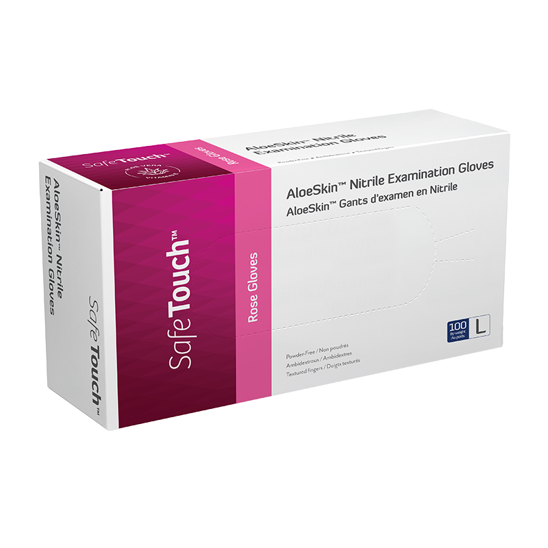 AloeSkin Nitrile Exam Gloves with Aloe, Powder-Free