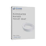Elongated Raised Toilet Seat without Arms