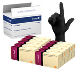 Safe-Touch Black Nitrile Exam Gloves, Powder-Free