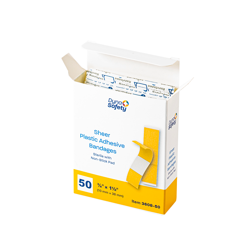 Sheer Plastic Adhesive Bandages — Sterile