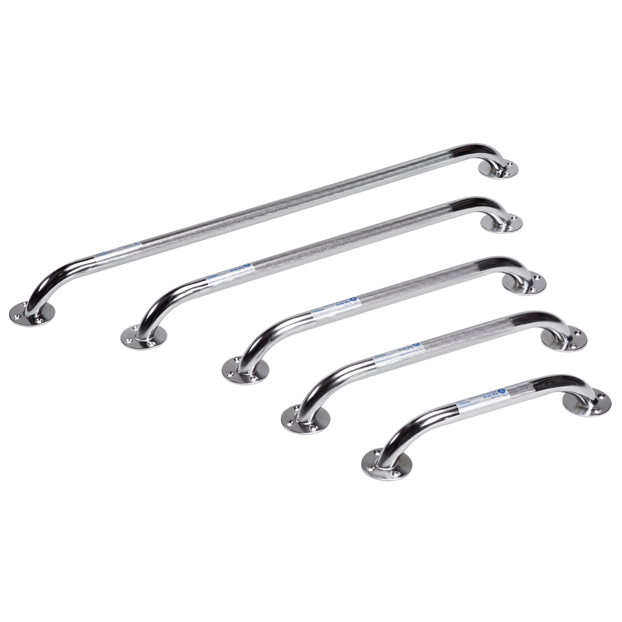 Chrome Knurled Grab Bars
