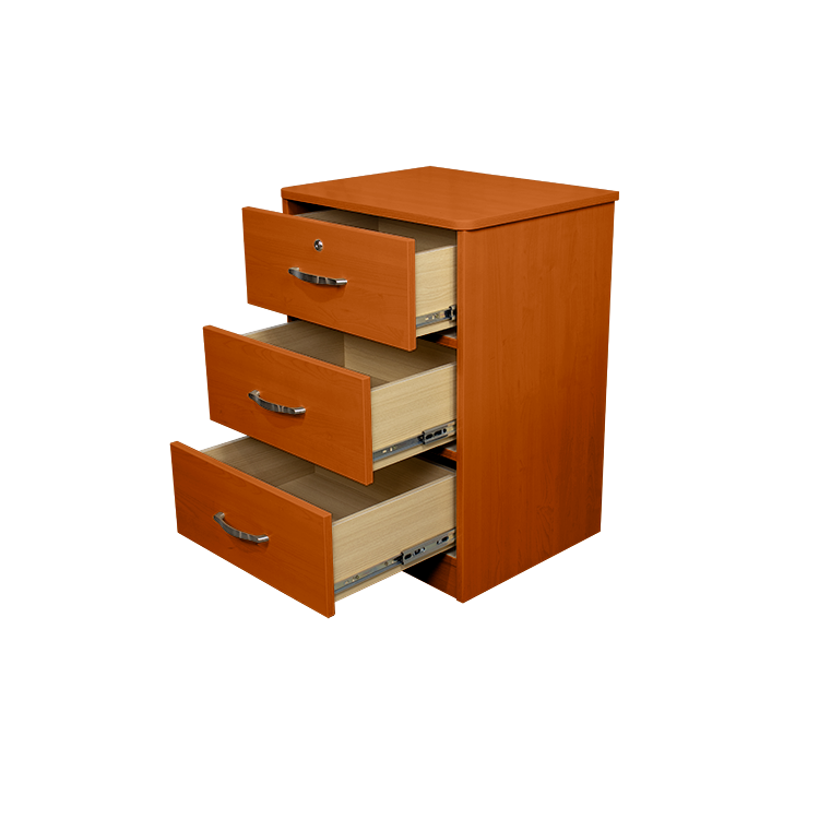 Furniture Three Drawer Nightstand