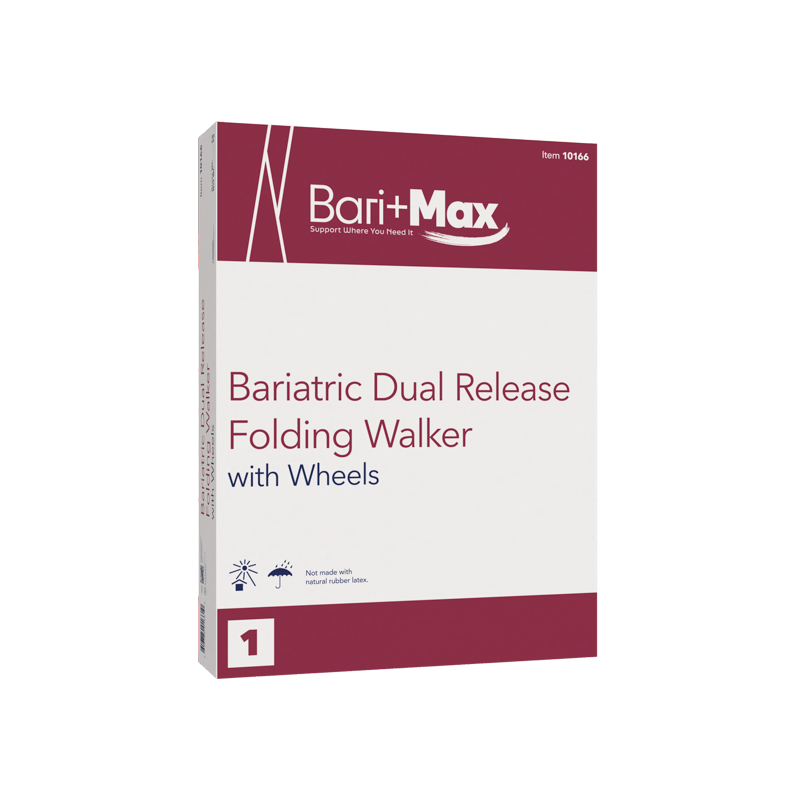 Bariatric Dual Release Folding Walker with Wheels