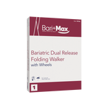 Bariatric Dual Release Folding Walker with Wheels