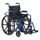 DynaRide™ Convertible Wheelchair with Detachable Desk Arm and Foot Rests — 18" x 16"