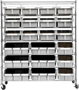Heavy Duty Wire Storage Rack with Supply Bins